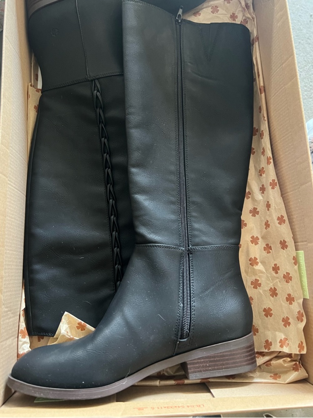 Lucky Brand Black Over-the-Knee Zip Boots - Picture 5 of 7